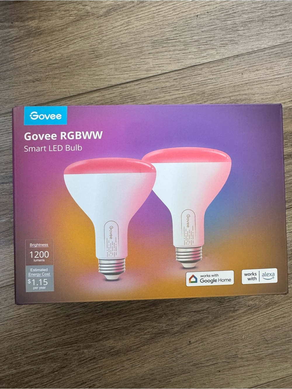 Govee RGBWW Smart Light Bulbs. New. 2 pack. Smart bulbs.